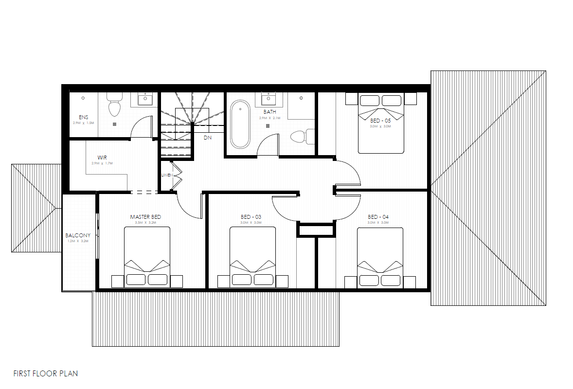 Hillcrest sample residence first floor plan